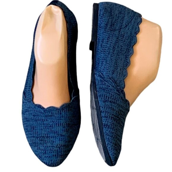 Skechers Womens Blue Cleo Newford 44870 Slip On Comfort Ballet Flat Sz 8 #22F - Picture 3 of 10